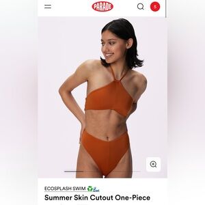 [ SOLD ] Parade one piece cut out, Brand new with tags, pink and orange